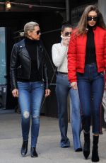 BELLA and GIGI HADID Out with Their Mother in New York 01/29/2017