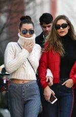 BELLA and GIGI HADID Out with Their Mother in New York 01/29/2017