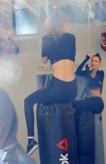 BELLA and GIGI HADID Working out at Gotham Gym in New York 01/15/2017