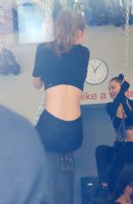 BELLA and GIGI HADID Working out at Gotham Gym in New York 01/15/2017