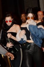 BELLA HADID and KENDALL JENNER at Heritage Nnightclub in Paris 01/24/2017