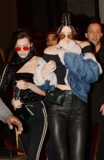 BELLA HADID and KENDALL JENNER at Heritage Nnightclub in Paris 01/24/2017