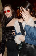 BELLA HADID and KENDALL JENNER at Heritage Nnightclub in Paris 01/24/2017