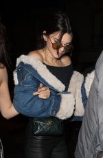 BELLA HADID and KENDALL JENNER at Heritage Nnightclub in Paris 01/24/2017