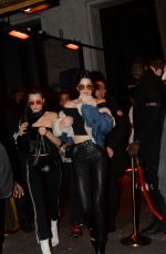 BELLA HADID and KENDALL JENNER at Heritage Nnightclub in Paris 01/24/2017