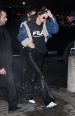 BELLA HADID and KENDALL JENNER Night Out in Paris 01/24/2017