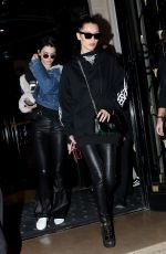 BELLA HADID and KENDALL JENNER Night Out in Paris 01/24/2017