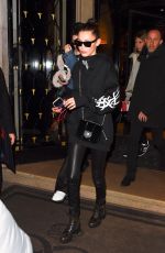 BELLA HADID and KENDALL JENNER Night Out in Paris 01/24/2017