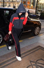 BELLA HADID Arrives at Her Hotel in Paris 01/19/2017