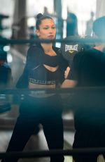 BELLA HADID at a Gym in New York 01/15/2017