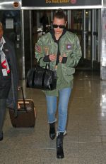 BELLA HADID at JFK Airport in New York 01/12/2017