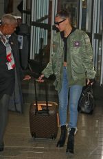 BELLA HADID at JFK Airport in New York 01/12/2017