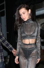 BELLA HADID at Nice Guy in West Hollywood 12/31/2016
