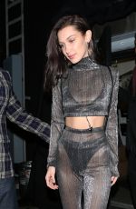 BELLA HADID at Nice Guy in West Hollywood 12/31/2016