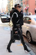 BELLA HADID Leaves Her Apartment in New York 01/15/2017