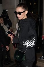 BELLA HADID Night Out in Paris 01/24/2017