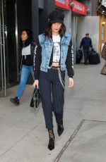 BELLA HADID Out and About in New York 01/13/2017