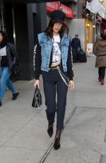 BELLA HADID Out and About in New York 01/13/2017