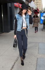 BELLA HADID Out and About in New York 01/13/2017