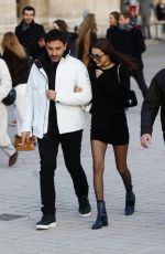 BELLA HADID Out and About in Paris 01/22/2017