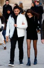 BELLA HADID Out and About in Paris 01/22/2017