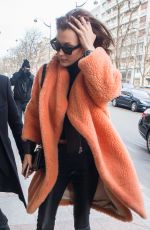 BELLA HADID Out and About in Paris 01/27/2017