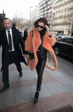 BELLA HADID Out and About in Paris 01/27/2017