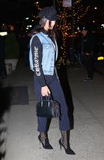 BELLA HADID Out for Dinner in New York 01/13/2017