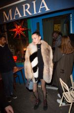 BELLA HADID Out for Dinner in Paris 01/21/2017