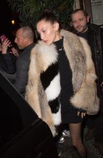 BELLA HADID Out for Dinner in Paris 01/21/2017