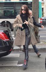BELLA HADID Out for Shopping in Paris 01/23/2017