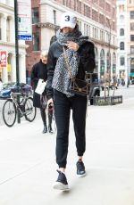 BELLA HADID Out in New York 01/28/2017