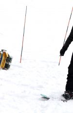 BETHENNY FRANKEL Snowboarding on Her Holiday in Aspen 12/25/2016
