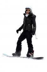 BETHENNY FRANKEL Snowboarding on Her Holiday in Aspen 12/25/2016