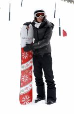 BETHENNY FRANKEL Snowboarding on Her Holiday in Aspen 12/25/2016