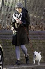 BILLIE PIPER Walks Her Dog Out in London 01/05/2017