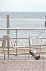 CARA DE LA HOYDE and Nathan Massey are Arguing at a Restaurant in Gran Canaria 01/24/2017