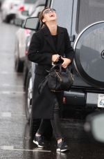 CARA SANTANA Out on a Rainy Day in Beverly Hills 01/07/2017