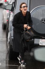 CARA SANTANA Out on a Rainy Day in Beverly Hills 01/07/2017