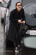 CARA SANTANA Out on a Rainy Day in Beverly Hills 01/07/2017