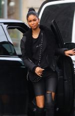 CHANEL IMAN and Sterling Shepard Out in New York 01/12/2017