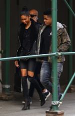 CHANEL IMAN and Sterling Shepard Out in New York 01/12/2017