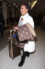 CHANTE MOORE at LAX Airport in Los Angeles 01/12/2017