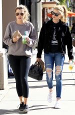 CHARLOTTE MCKINNEY in Ripped Jeans Out in Beverly Hills 01/30/2017