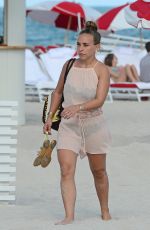CHLOE GREEN Leaves a Beach in Miami 12/31/2016