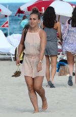 CHLOE GREEN Leaves a Beach in Miami 12/31/2016