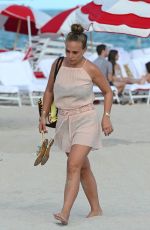 CHLOE GREEN Leaves a Beach in Miami 12/31/2016