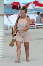 CHLOE GREEN Leaves a Beach in Miami 12/31/2016