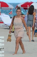 CHLOE GREEN Leaves a Beach in Miami 12/31/2016