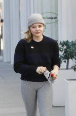 CHLOE MORETZ Out and About in Beverly Hills 01/14/2017